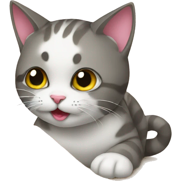 Cat Eating sand emoji