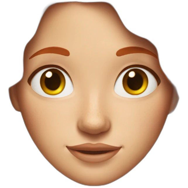 Redhead woman freckles Long hair Center parting emoji