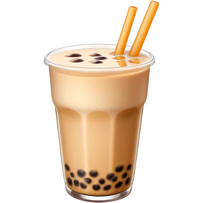 brown sugar bubble milk tea emoji