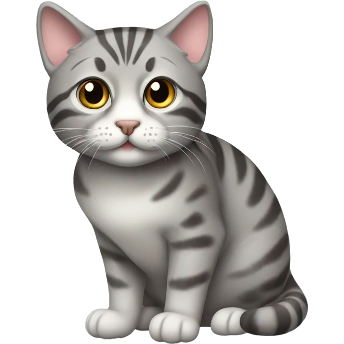 sweet gray tabby cat emoji