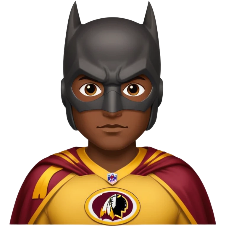 Batman with the Washington redskins uniform emoji