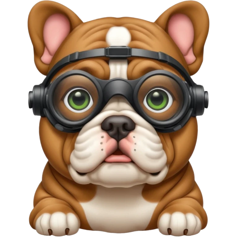 bulldog with night vision goggles emoji