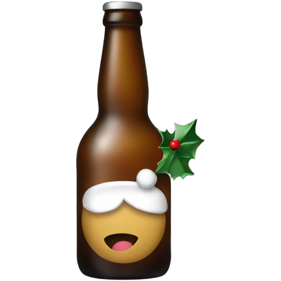 Christmas drinking alcohol emoji