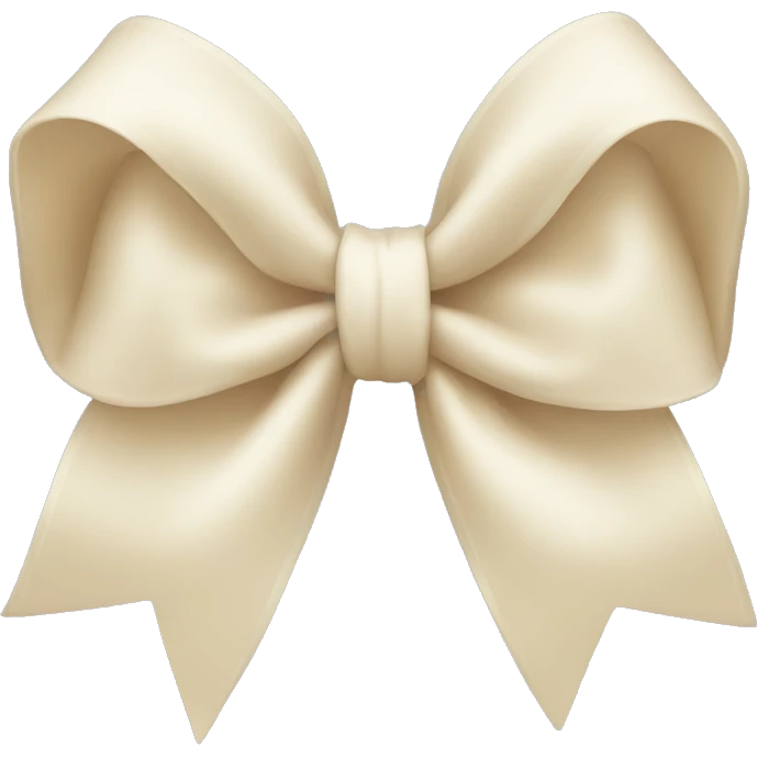 Cream colour bow emoji