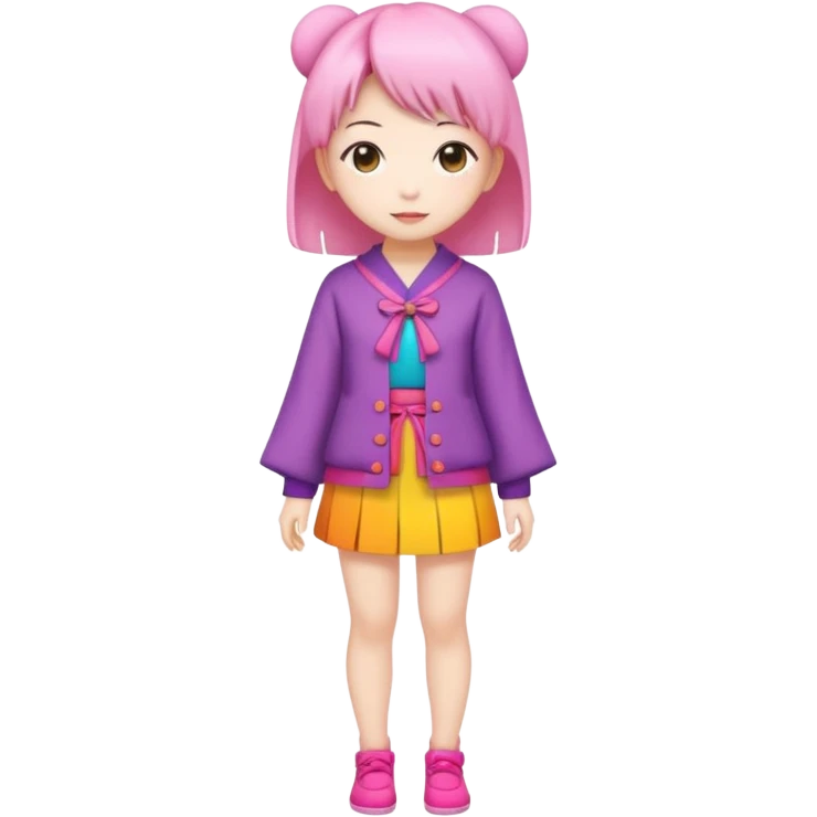 Kawaii woman Japanese full body emoji