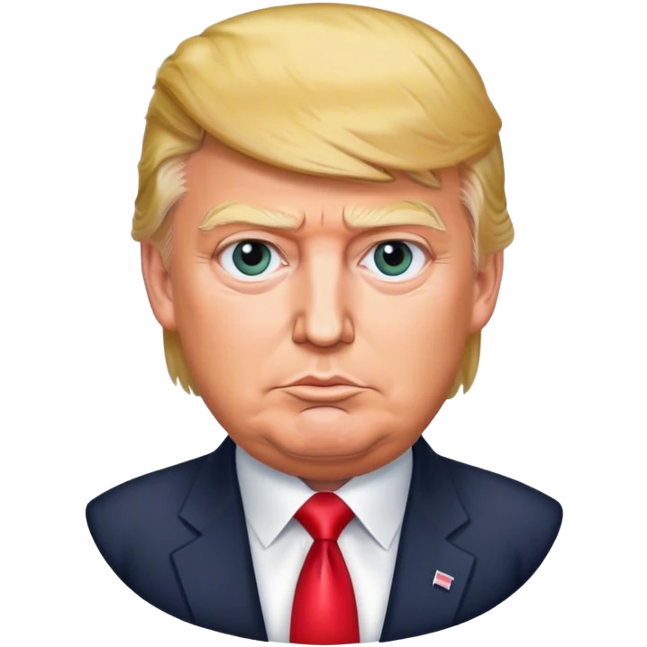 A very realistic Trump as in the photo in real life emoji