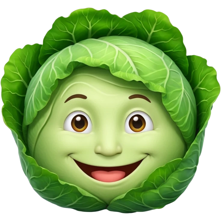 the vegetable carbige with a very big smile emoji