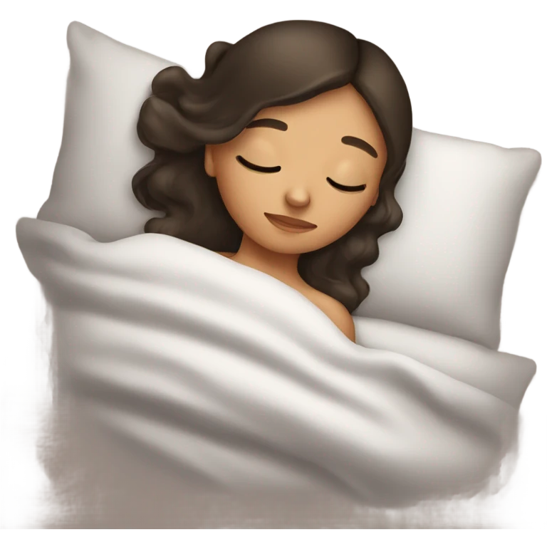 Brunette girl sleeping emoji