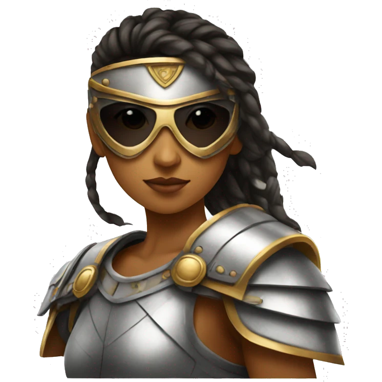 Girl gladiator with sunglasses  emoji