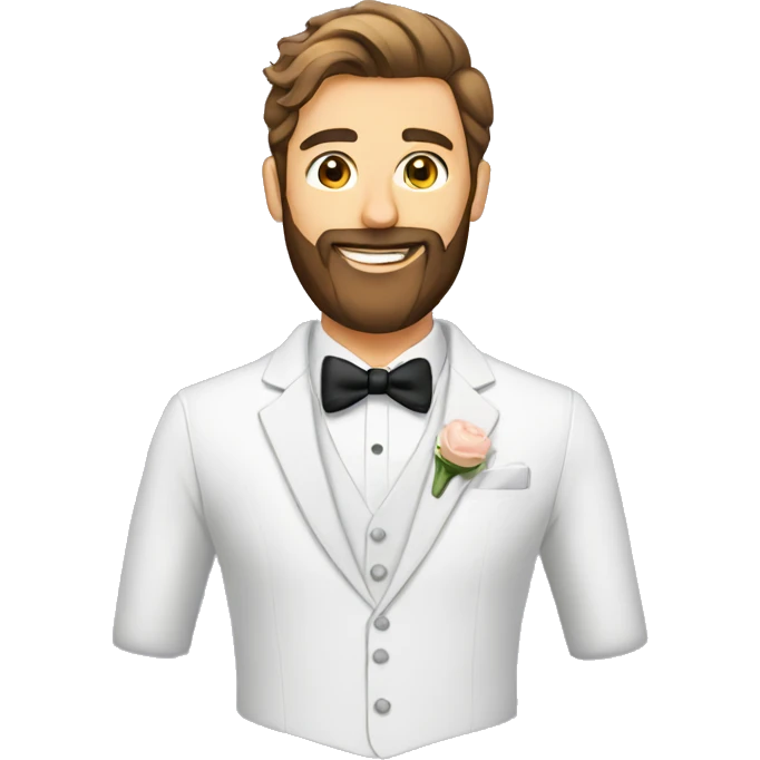 Bearded groom emoji