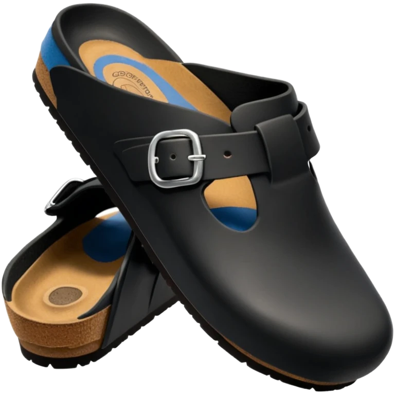 black boston birkenstock clog emoji emoji