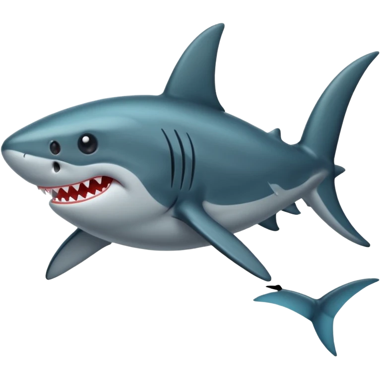 Un tiburón pero negro emoji