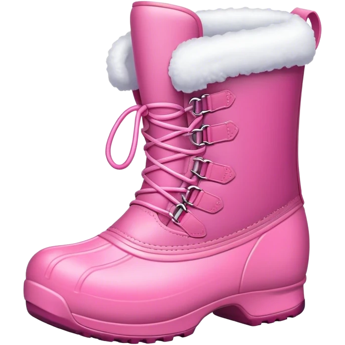 Pink snow boots emoji