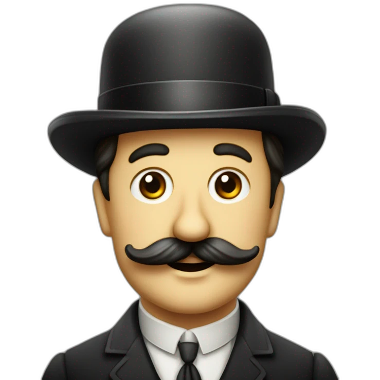 Dictateur des années 1940 en Allemagne avec Only Charlie Chaplin's moustache emoji