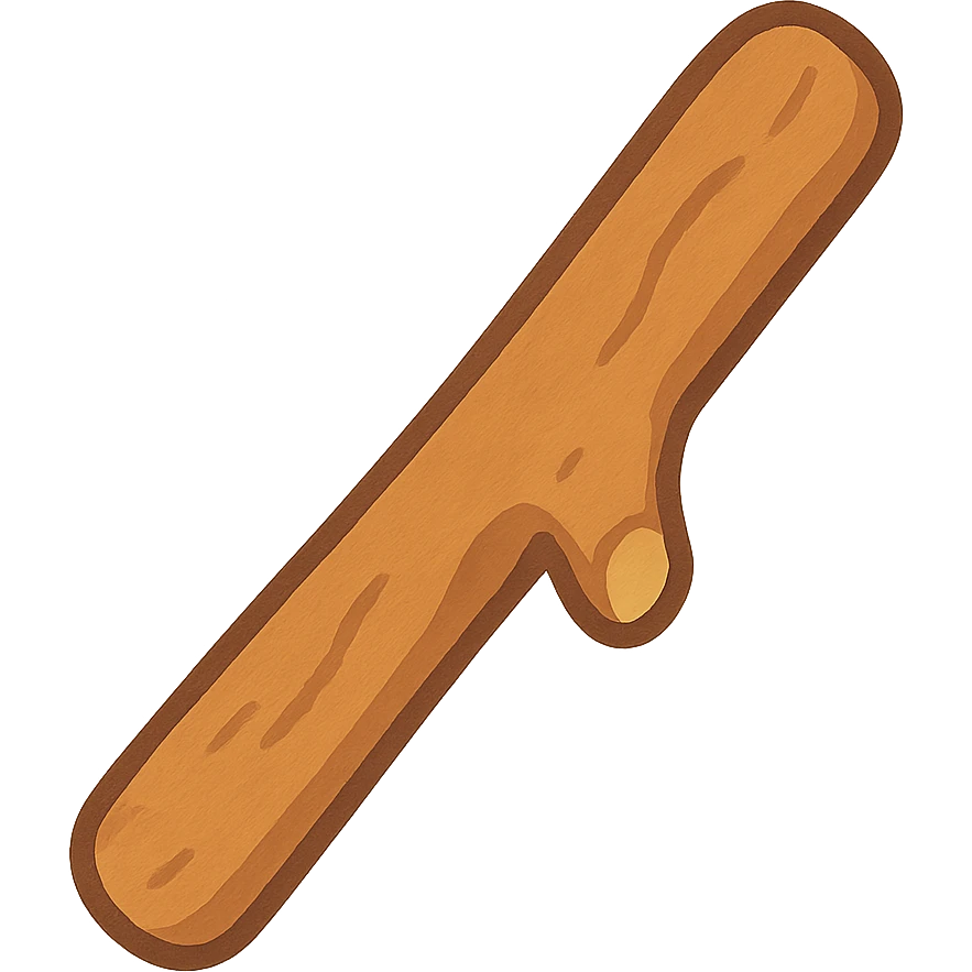a wooden stick, simple and clear emoji
