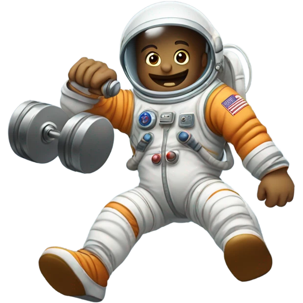 Lifting weights in space  emoji