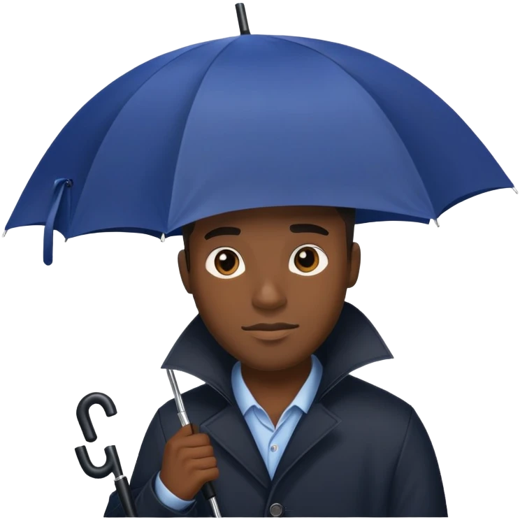 Umbrella and black guy emoji