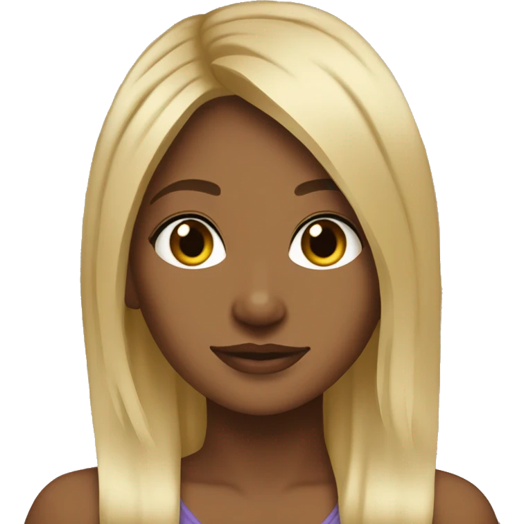Brown girl blonde hair cuela emoji