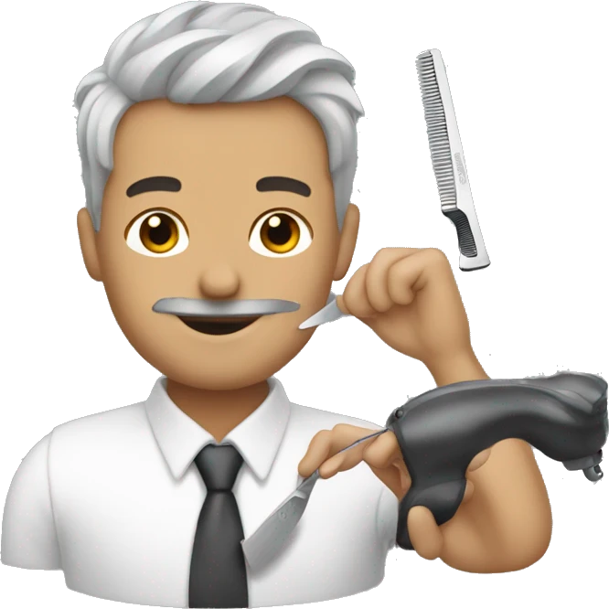 Barber cutting hair emoji
