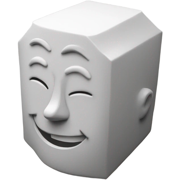 a 3d prisma from side perspective, simple and minim emoji