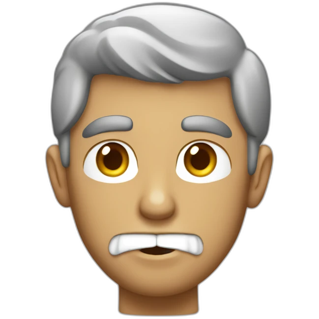 homme qui bave avec colle visqueux dans la bouche emoji