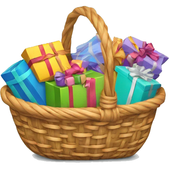 Basket with gifts emoji