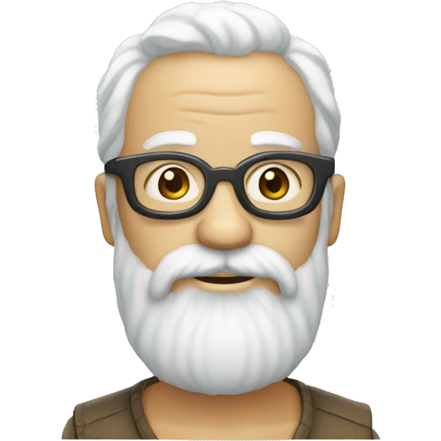 Papy barbe blanche lunette  emoji