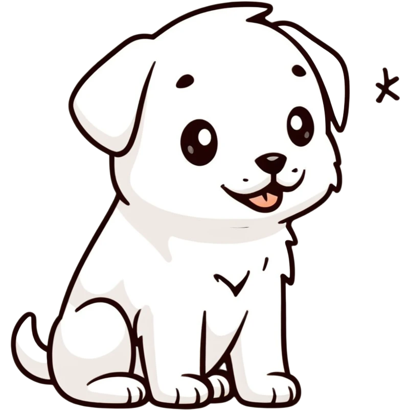 Puppy with throwing a kiss emoji