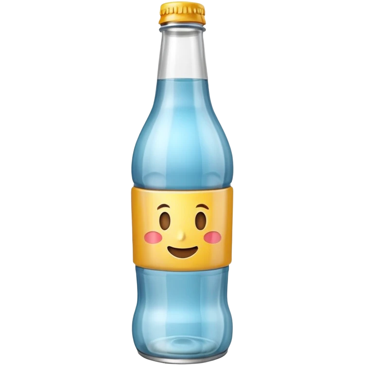A 3D Apple-style empty soda bottle emoji emoji