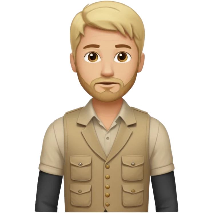 male blond long haired agent with short beard in egypt emoji