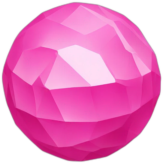 Pink facet ball emoji