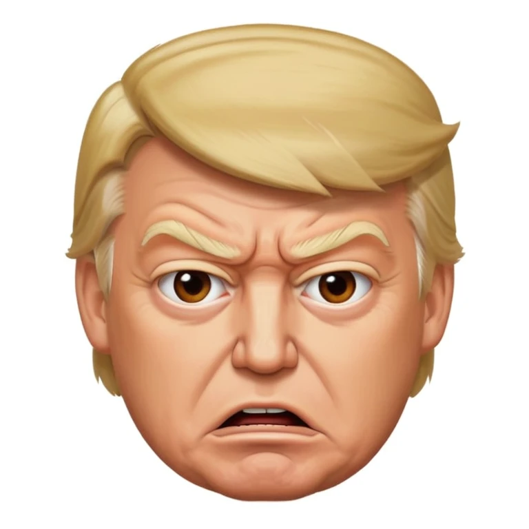 Angry Donald Trump with a do not enter sign over him emoji