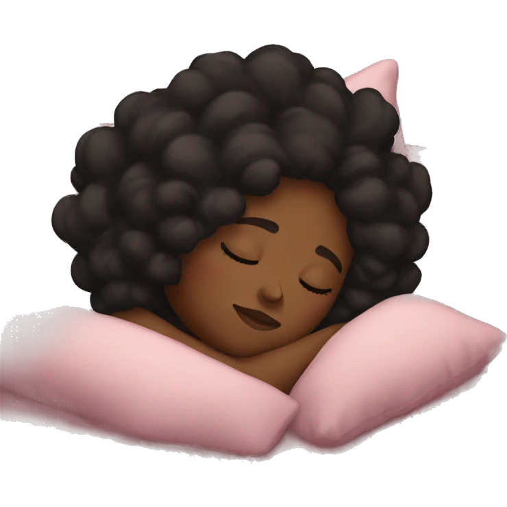 Black girl sleeping emoji
