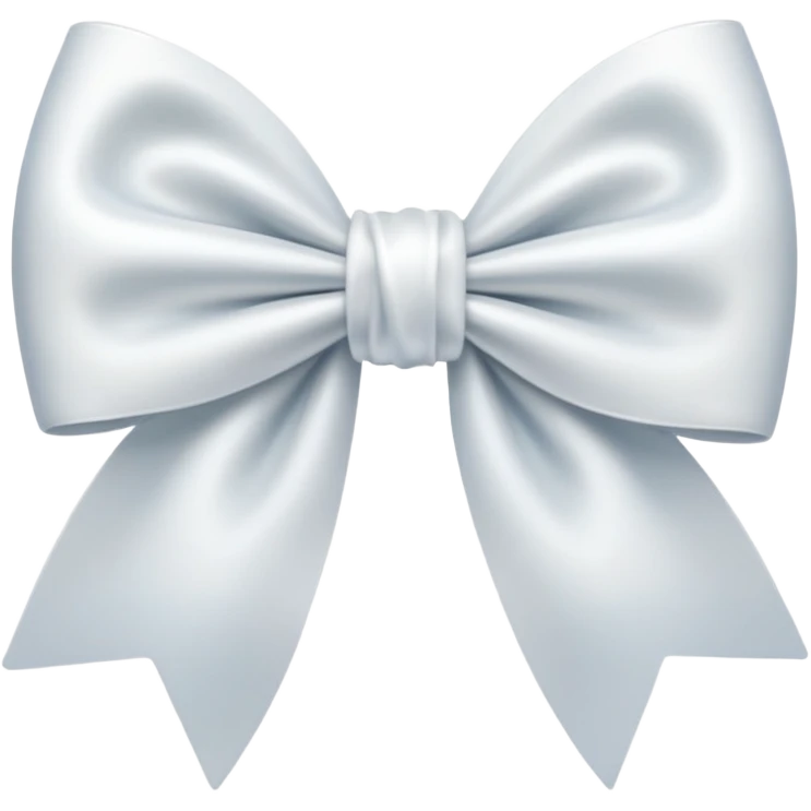 Blur white bow emoji