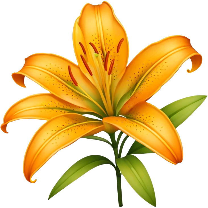 yellow orange lily flower emoji