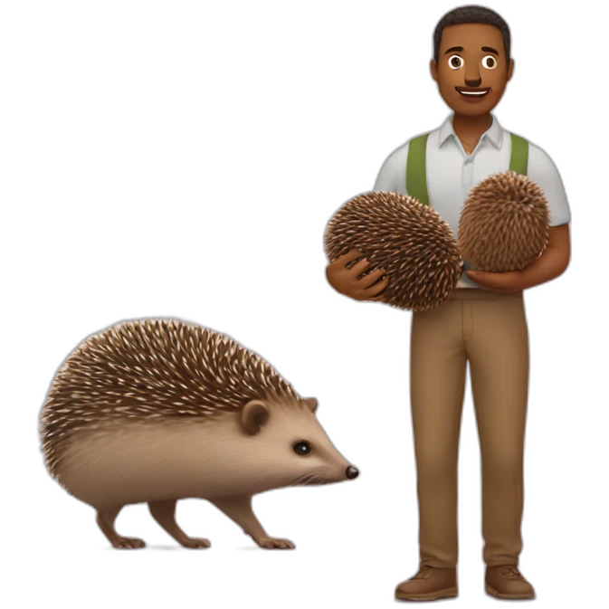 man and women with two hedgehogs emoji