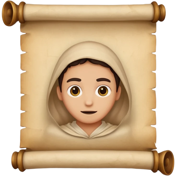 person with old scroll judgment emoji style emoji