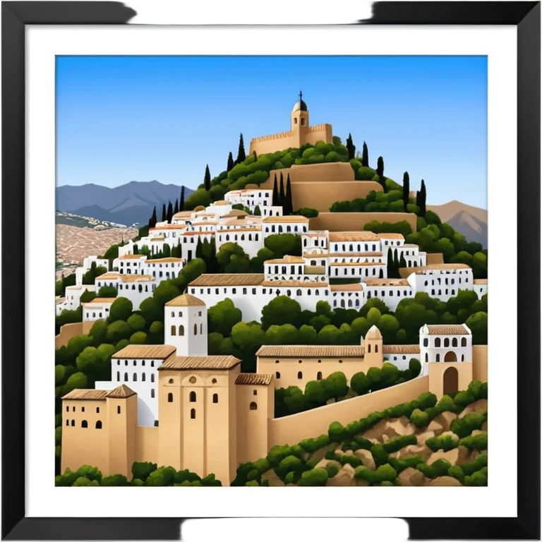El Albaicín y el Sacromonte of granada, spain  emoji