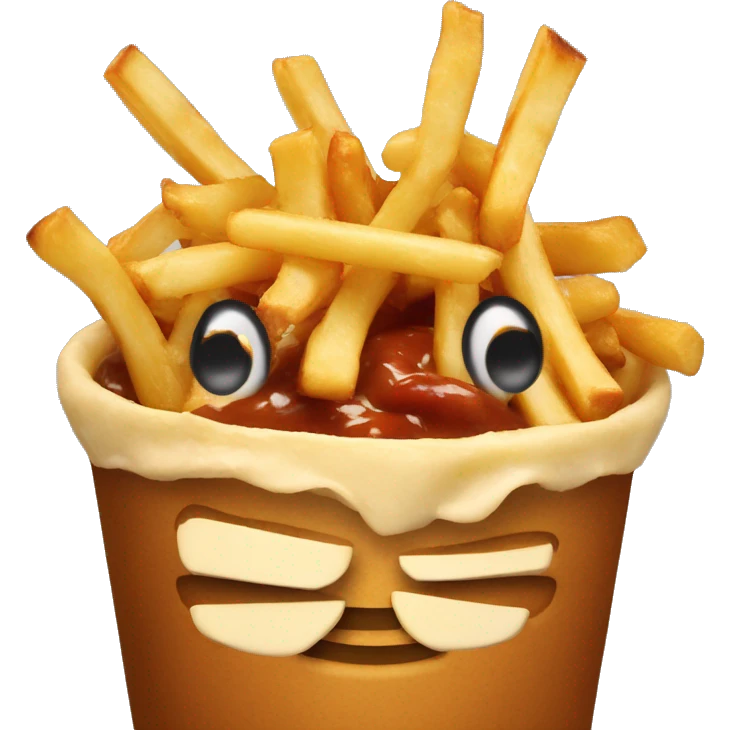 Poutine qui mange une poutine emoji