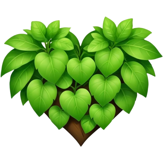 a heart plant emoji