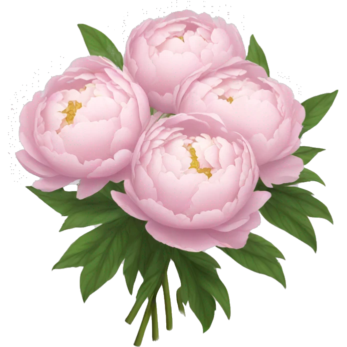 Bouquet of light pink peonies emoji