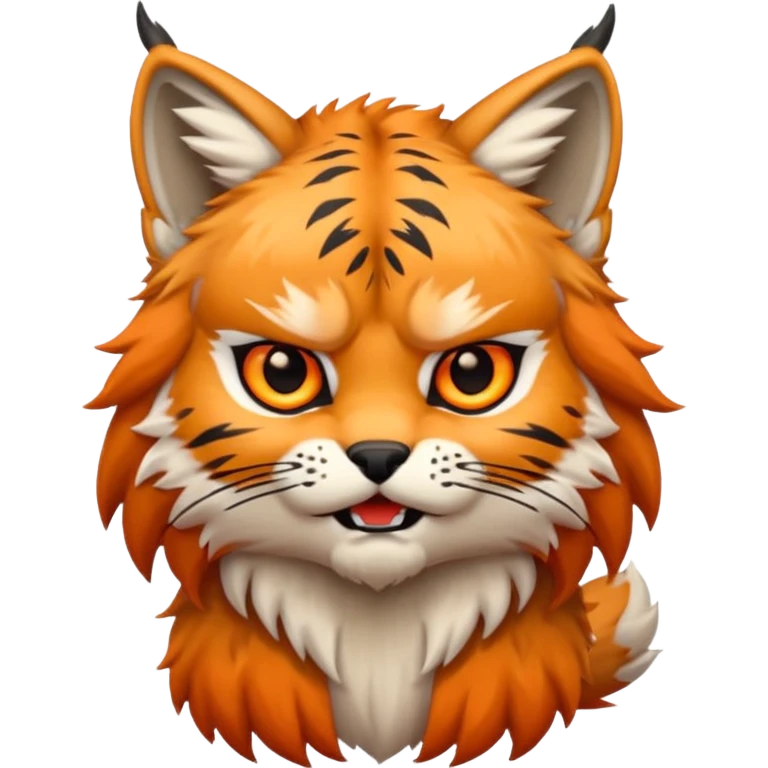 Chibi Sticker lynx angry emoji