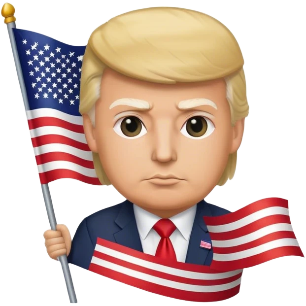 trump with a flag emoji
