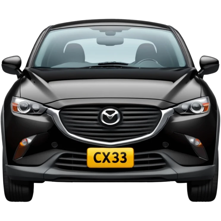 A black Mazda CX-3 with a learner plate  emoji