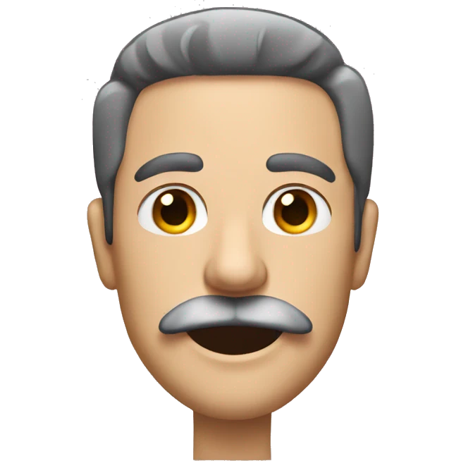 A men with a Toothbrush moustache emoji