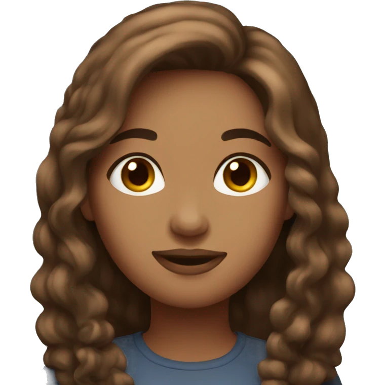 brown hair woman cute emoji