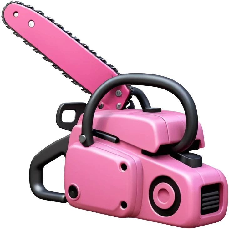 Pink chainsaw emoji