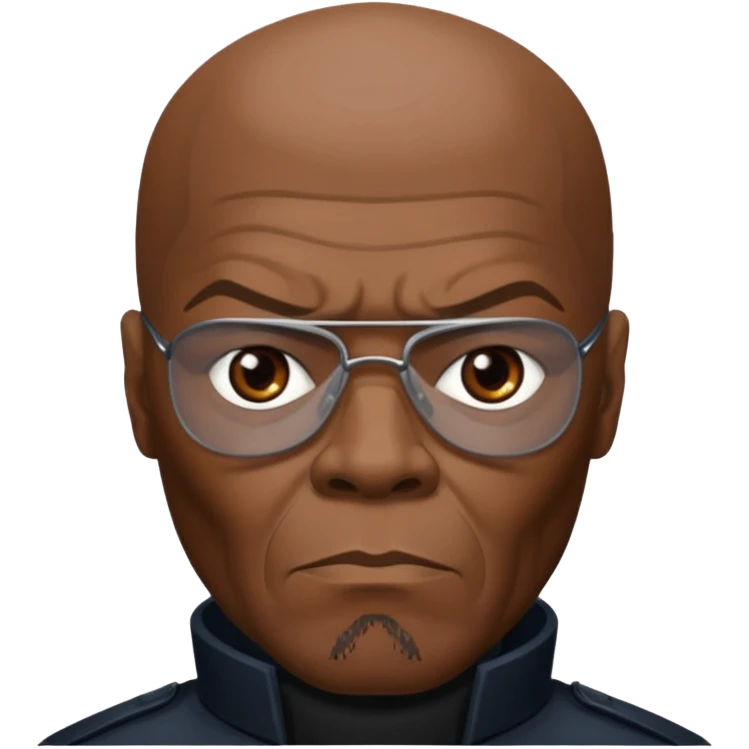 Nick Fury Samuel L. Jackson face only  emoji