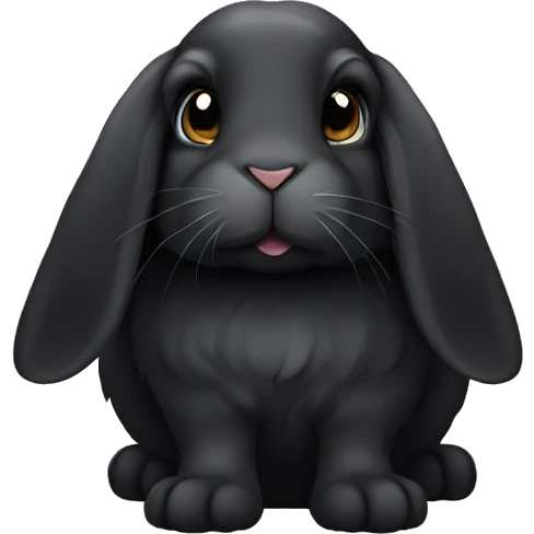 black lop eared bunny emoji
