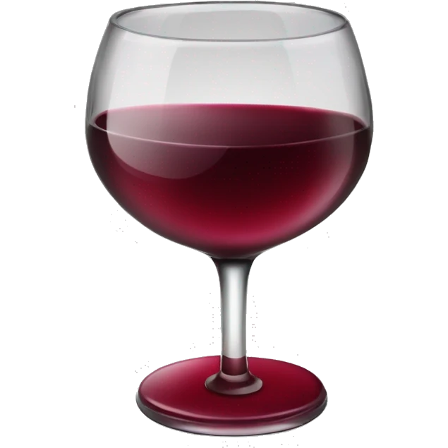 Red wine glass with lip stick stain emoji